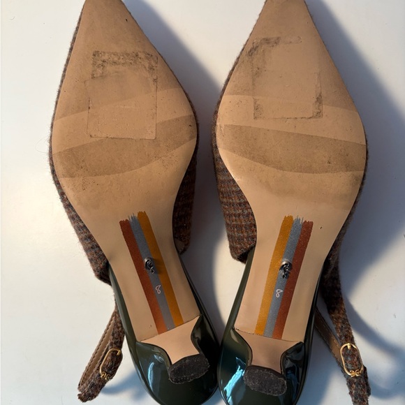 Sam Edelman Plaid Slingback Heels - Picture 5 of 5